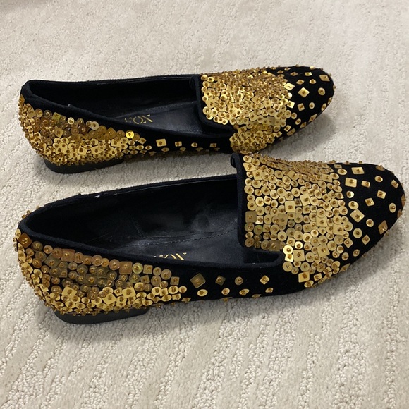Paper Fox Gold Sequin Loafers - Picture 3 of 5